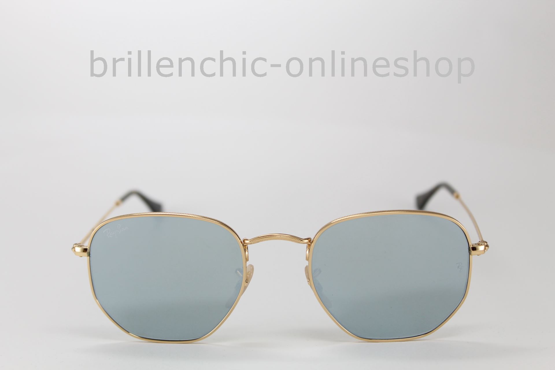 ray ban hexagonal silver flash