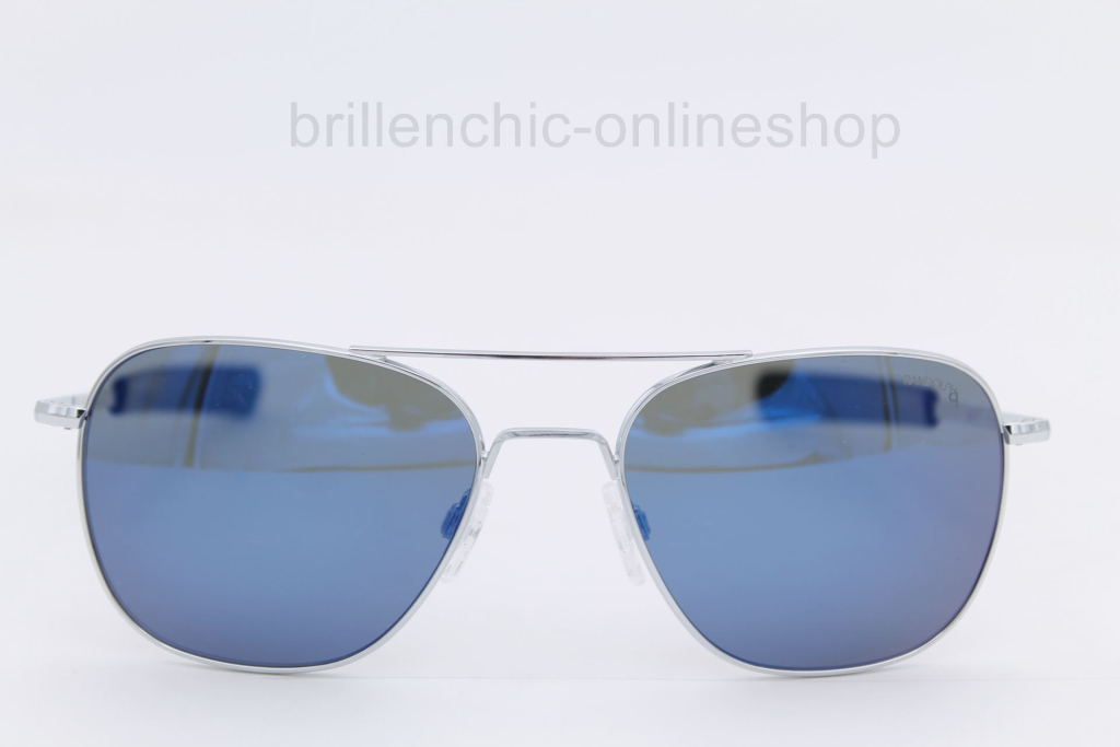 RANDOLPH AVIATOR AF274 bright chrome / atlantic blue Polarisation "NEW"